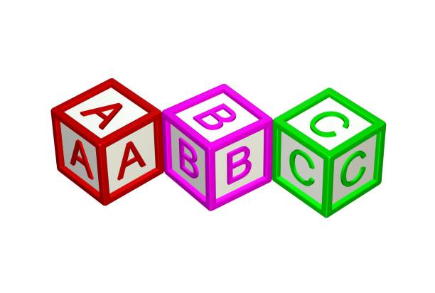 ABC Building Blocks stock photo