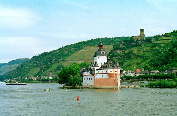 Pfalz Grafenstein Castle on River Rhine, Kaub, Germany