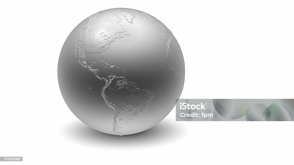 Металлизированный миру: Северная и Южная Америка - Стоковые фото Глобус роялти-фри