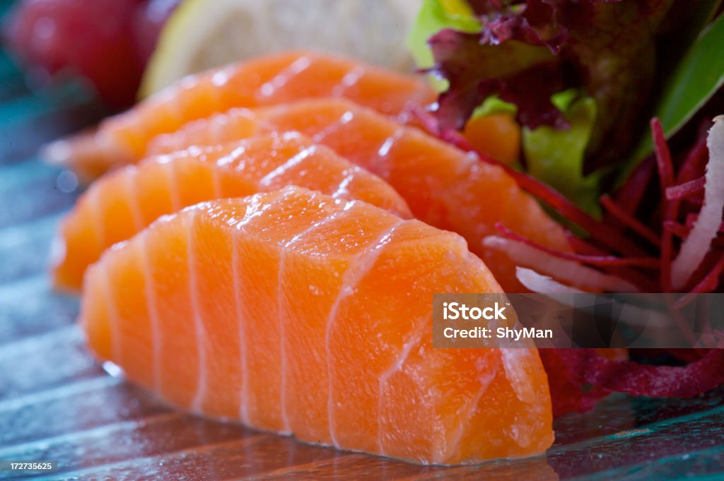 Salmón sashimi - Foto de stock de Alimento libre de derechos