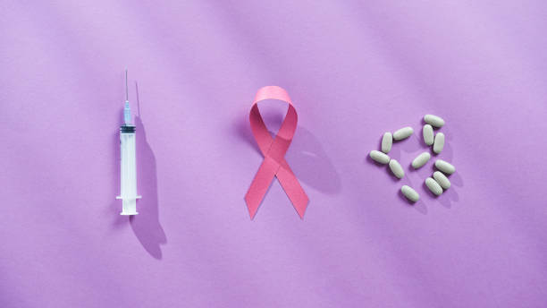 istock Pink ribbon pills and syringe 1727358105