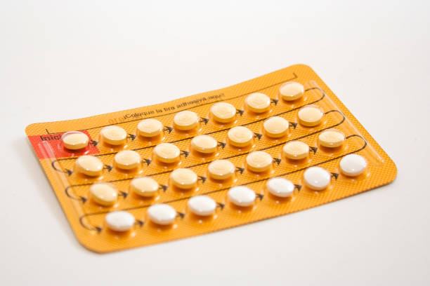 Birth control pills stock photo