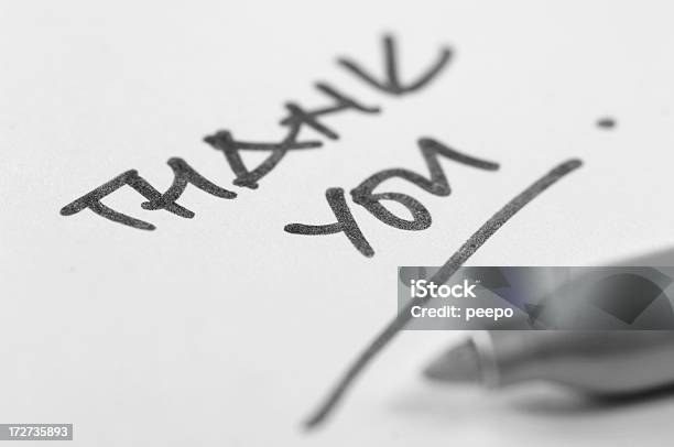 Thank You Note Stock Photo - Download Image Now - Thank You - Phrase, Handwriting, Letter - Document