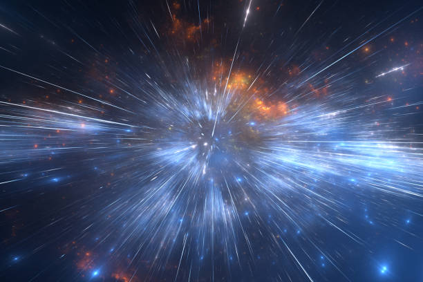 istock Time warp, traveling in space. SpaceTime traveling concept. Physical science 1727359780