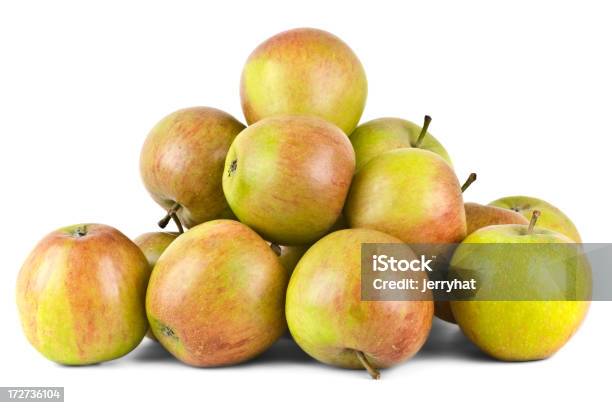 English Cox Apple Pile Stock Photo - Download Image Now - Apple - Fruit, Cut Out, Food