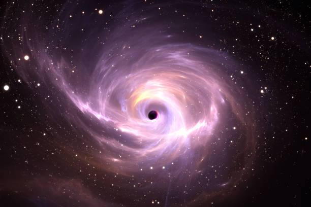 istock Gas spinning in a whirlpool around a gigantic black hole 1727367335