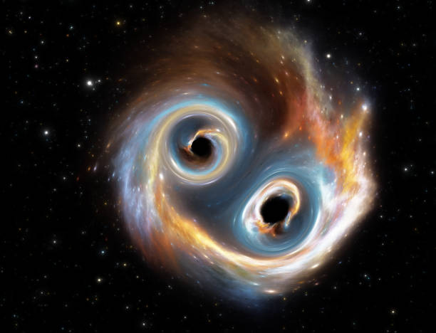 istock Merging of black holes in deep space 1727368423