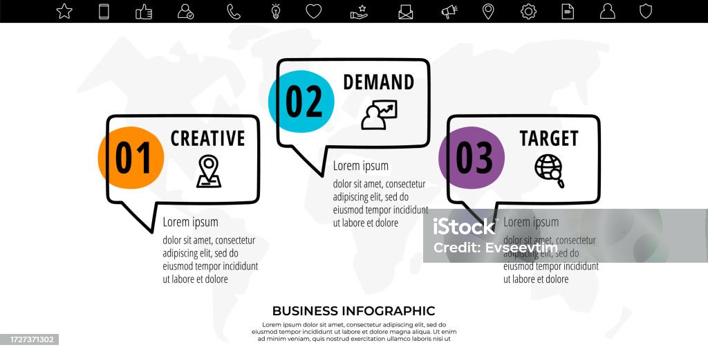 Computer Information Dialog Box Design Hand Drawn Vector Modern Infographics With Dialog Box And Circle Stock ...