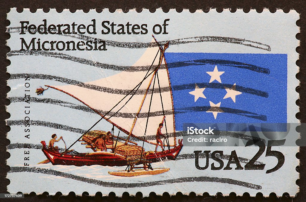 Sello de MIcronesia - Foto de stock de Bandera libre de derechos