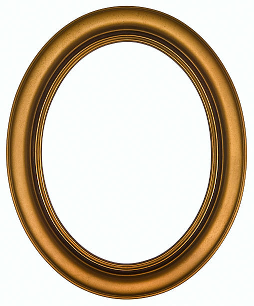 istock Antique Gold Oval Picture Frame.  Isolated on White Clipping Path 172737894