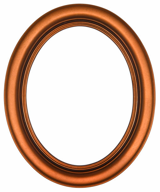 istock Antique Copper Oval Picture Frame.  Isolated on White Clipping Path 172737896