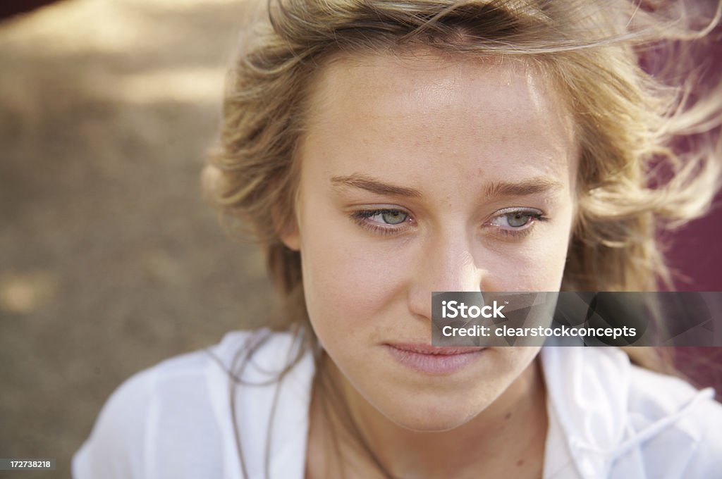 Mental Health Facial Expression Depression depressed young teenager 16-17 Years Stock Photo
