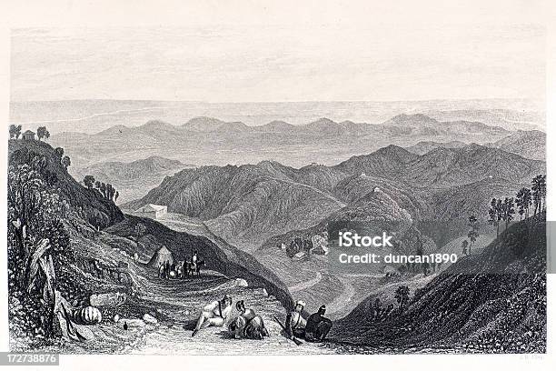 Vetores de Vista De Landour e mais imagens de Colina - Colina, Montanha, 1850-1859