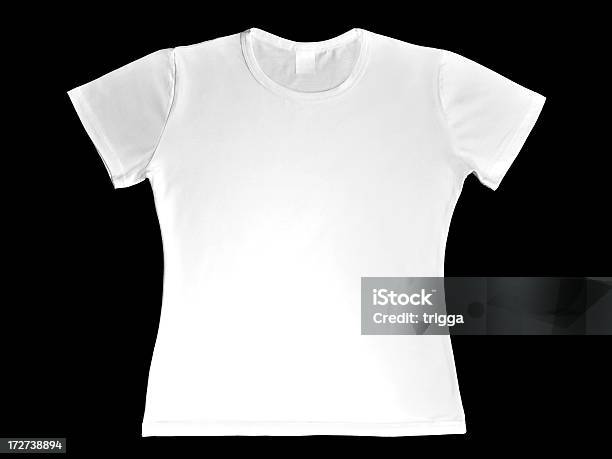 Foto de Feminino Da Camiseta Branca e mais fotos de stock de Camiseta - Camiseta, Branco, Espaço Vazio