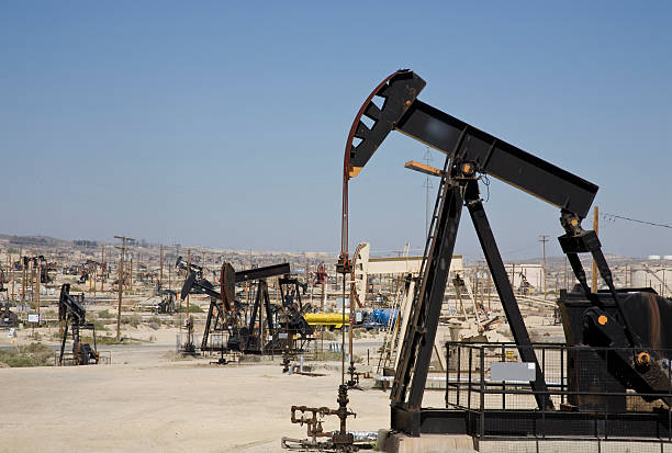 istock Oilfield in California with Multiple Wellhead Pumps 172738908