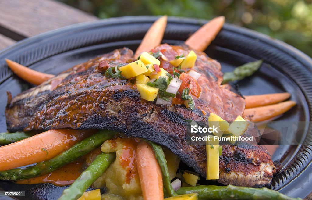 Scharf angebratenen Fisch Mittagessen, Mexikanisches Fast-Food Restaurant und zum Mitnehmen - Lizenzfrei Fisch Stock-Foto