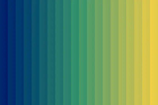 Vector illustration of Green abstract gradient background decomposed into vertical color lines