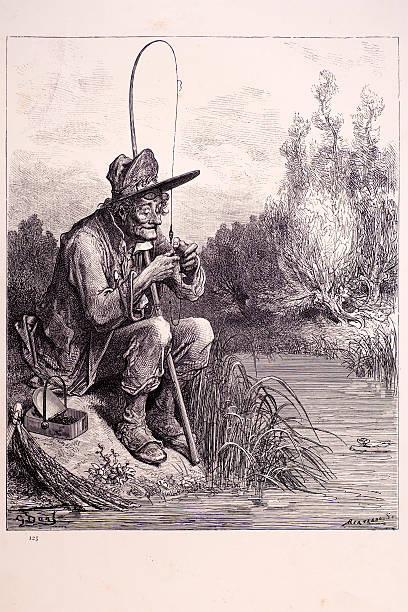 20+ Angling Victorian Fishing Lures Illustrations - iStock
