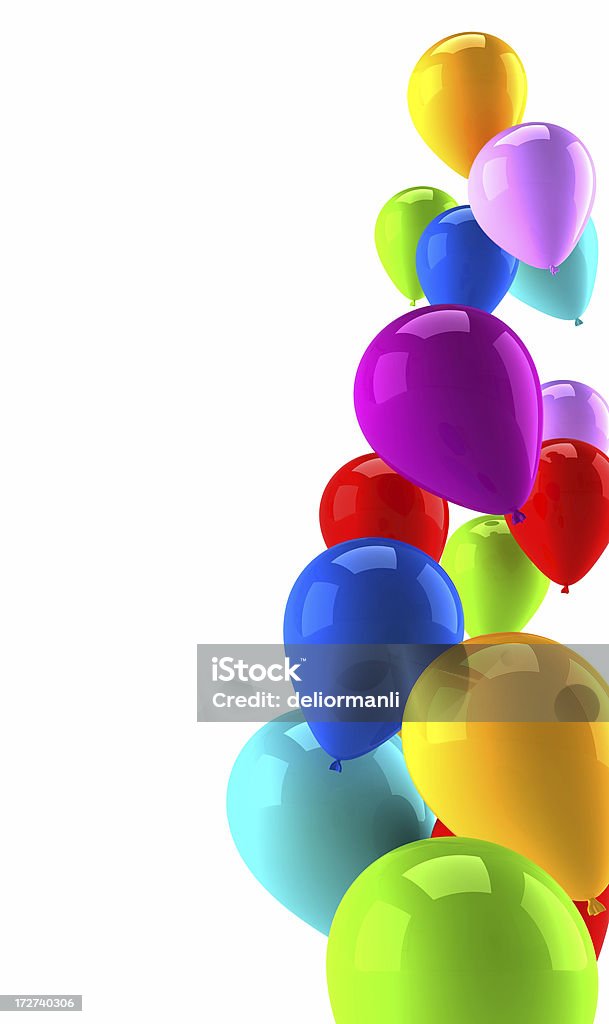Cor de fundo para as margens balões de ar - Foto de stock de Balão - Decoração royalty-free
