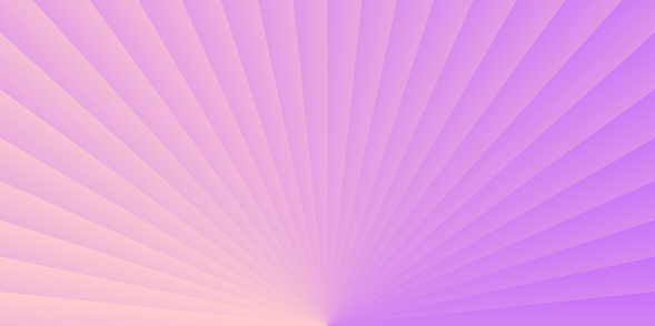 Modern and trendy background. Abstract design with lots of lines and a beautiful color circular gradient, looking like light rays or sunbeams. This illustration can be used for your design, with space for your text (colors used: Beige, Orange, Pink, Purple). Vector Illustration (EPS file, well layered and grouped), wide format (2:1). Easy to edit, manipulate, resize or colorize. Vector and Jpeg file of different sizes.