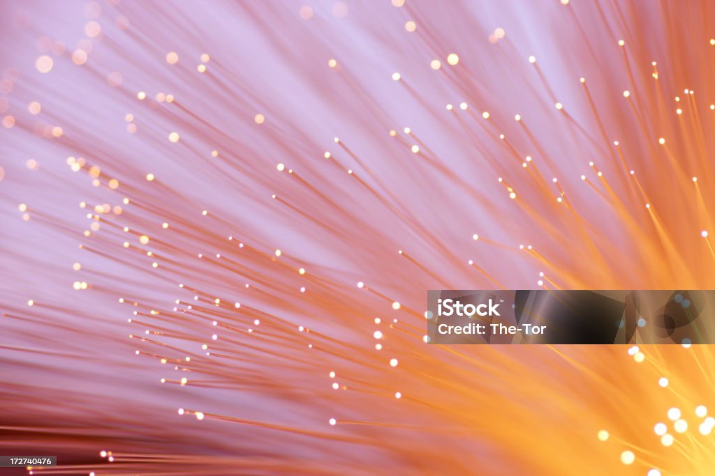 Bright Fiber Optics Red fiber optics. Fiber Optic Stock Photo