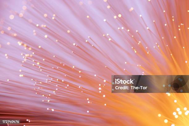 Bright Fiber Optics Stock Photo - Download Image Now - Fiber Optic, Orange Color, Backgrounds