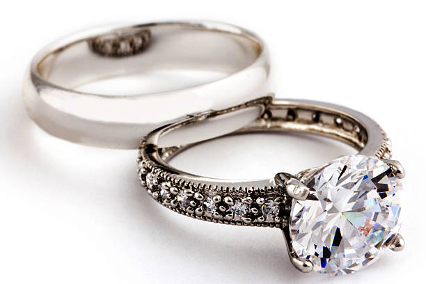 istock diamond wedding ring and band XXL 172740606