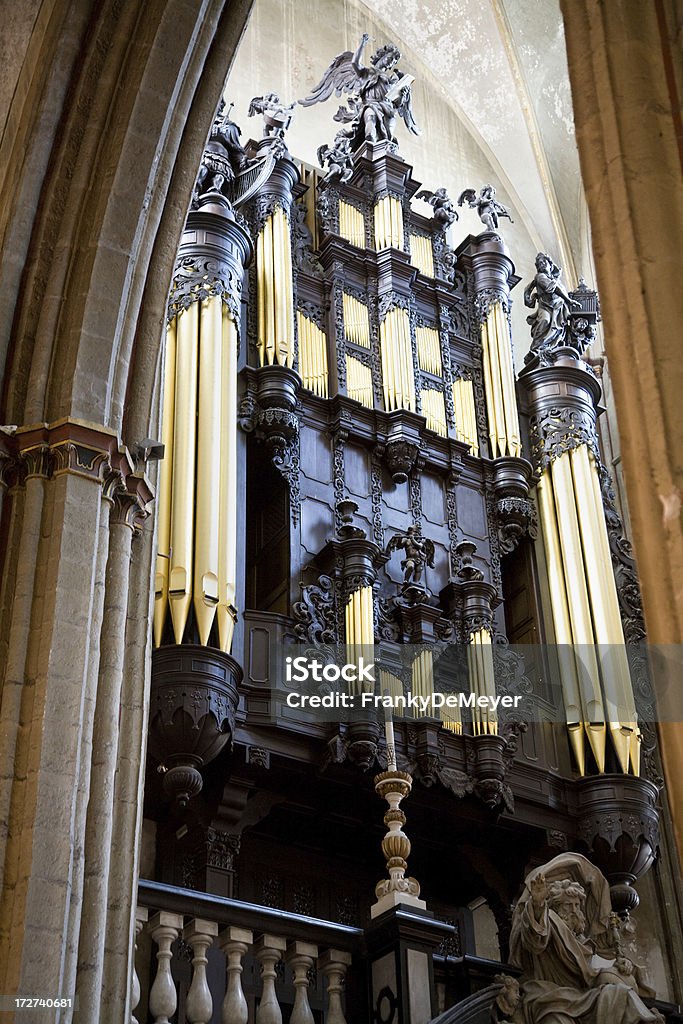 Organ in Our Lady's Cathedral, Antwerpen - Lizenzfrei Architektur Stock-Foto