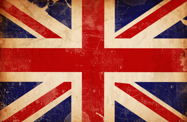 bandera de gran bretaña grunge xxxl - british flag flag british culture old fashioned fotografías e imágenes de stock