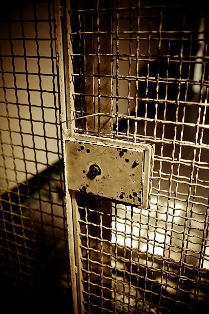 metal door in alcatraz prision