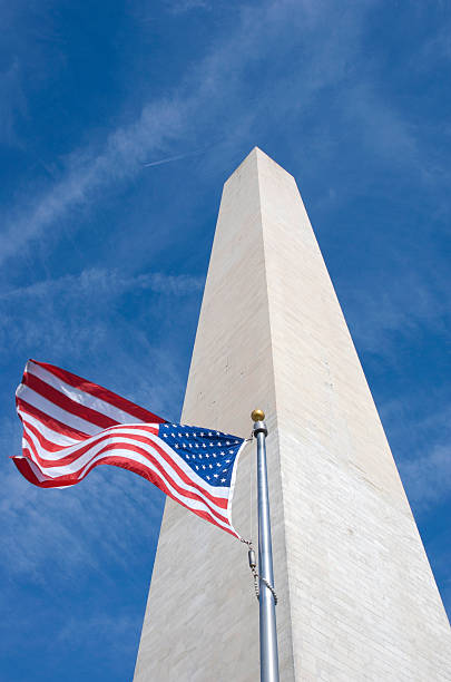 istock Washinton Monument and American Flag 172741102