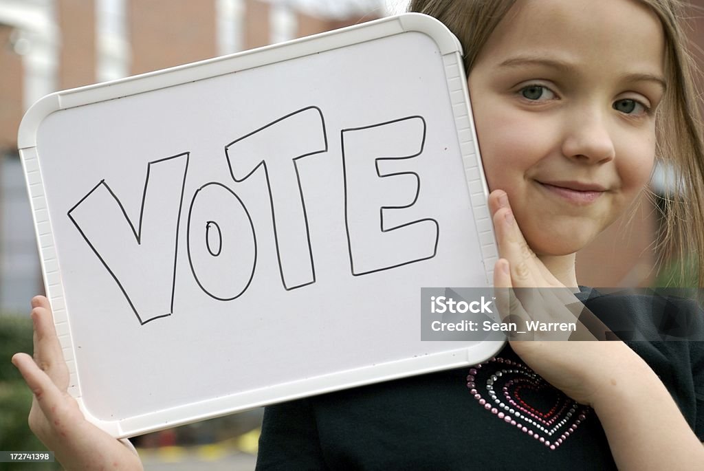 Garota eleitor - Foto de stock de Criança royalty-free