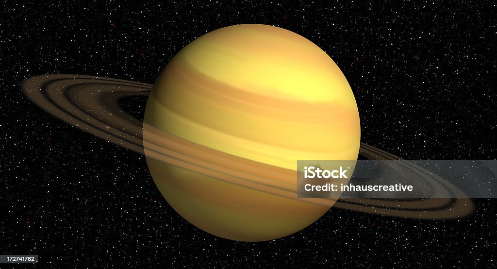 3 d Abbildung des Saturn - Lizenzfrei Saturn - Planet Stock-Foto