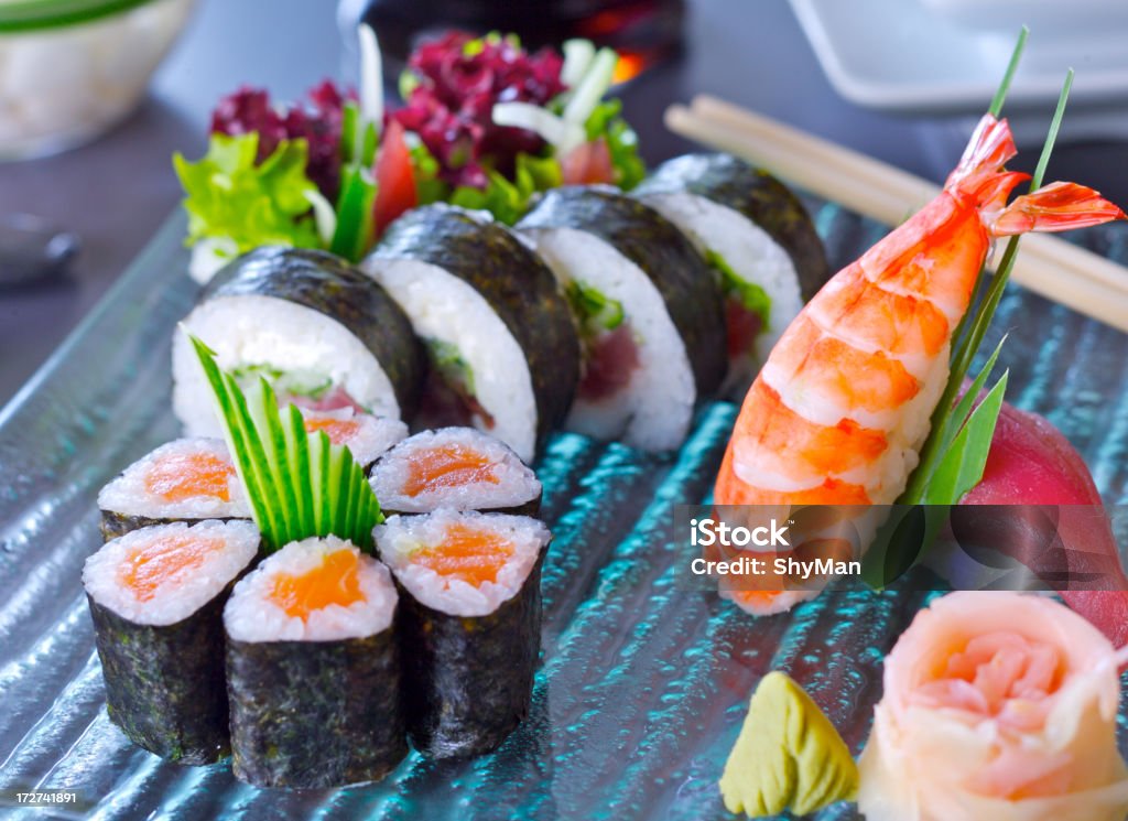 Sushi Set - Lizenzfrei Bildschärfe Stock-Foto