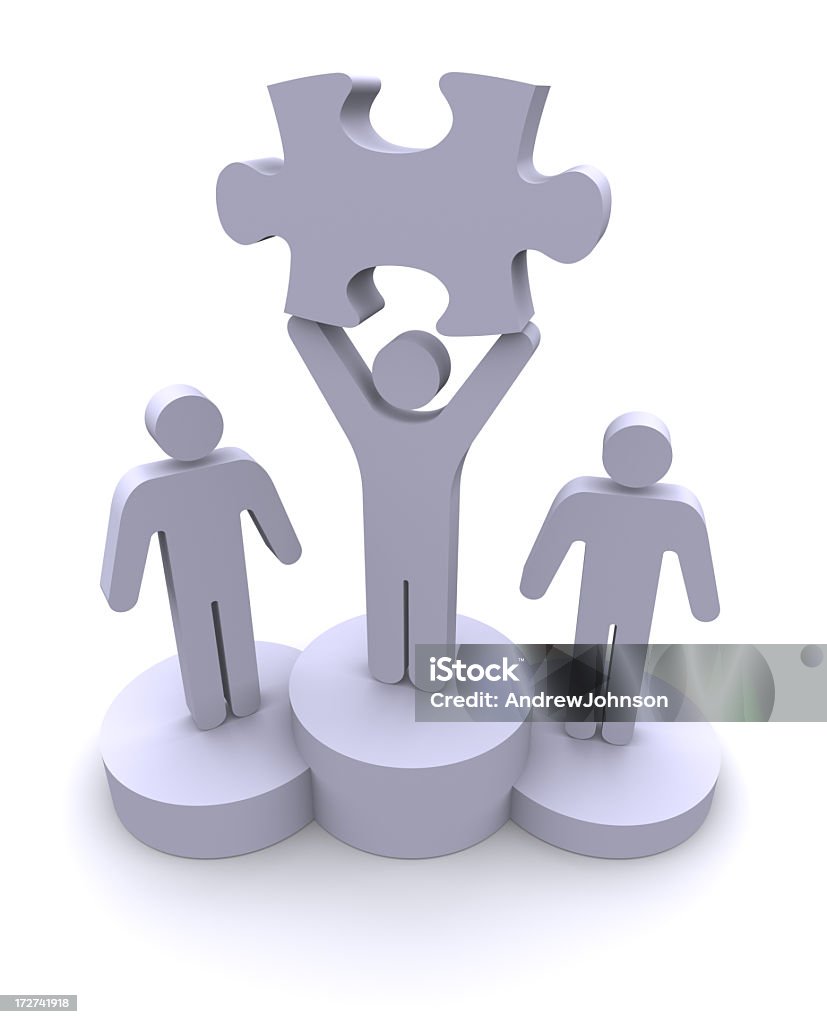 podium Jigsaw Puzzle Achievement Stock Photo