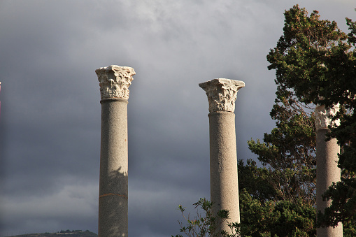 Ancient roman ruins in Byblos city, Lebanon