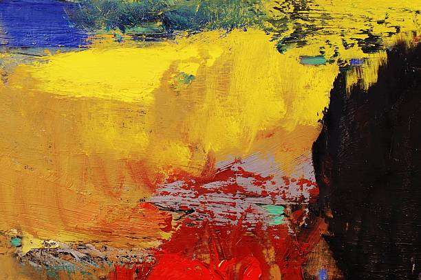 istock Abstract painted  yellow red and blue art backgrounds. 172742246