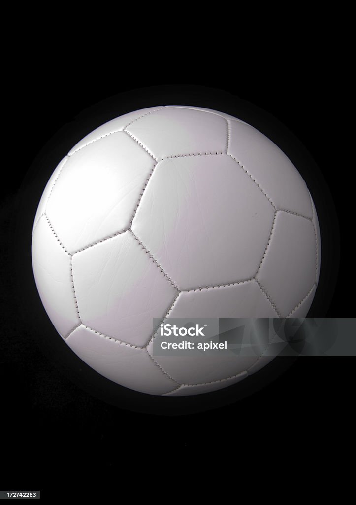 Soccer ball on black "Soccer ball against black background. For more great soccer images, click the picture below:" Soccer Ball Stock Photo