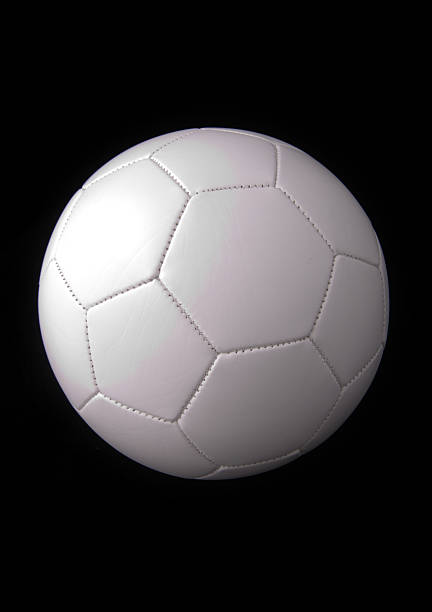 Soccer ball on black stock photo