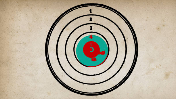 istock Vintage paper shooting target background 1727424611
