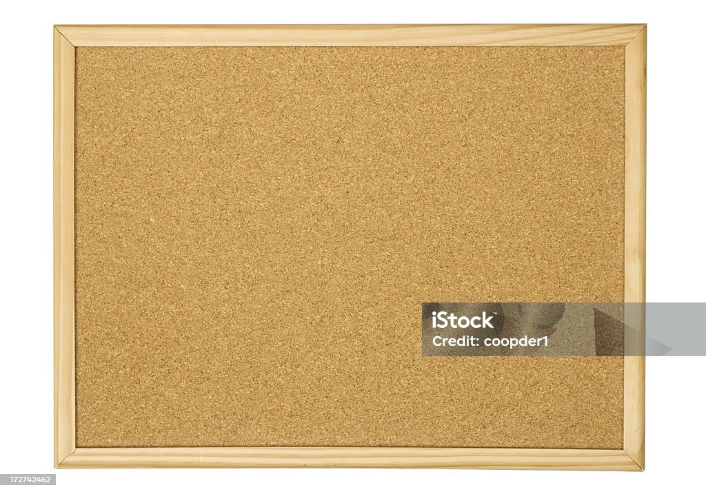 Cork noticeboard - Foto de stock de Blanco - Color libre de derechos