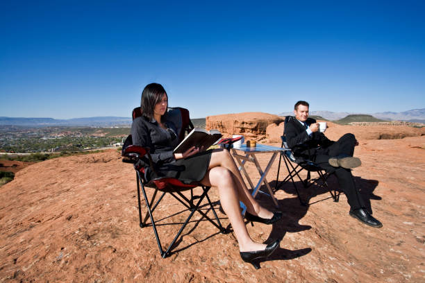 On Top of the World. stock photo