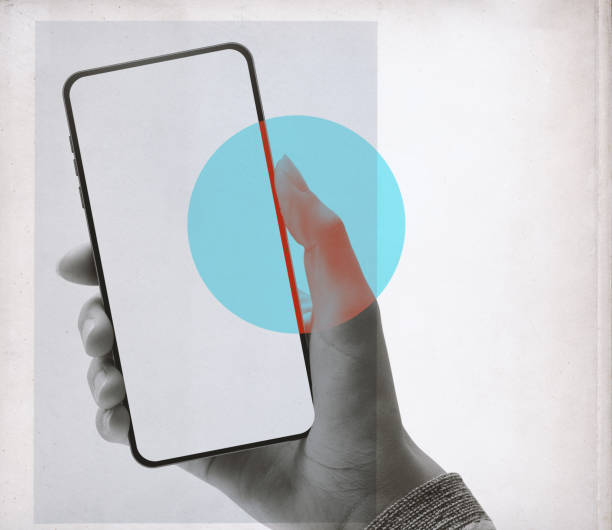 istock Vintage style collage: hand holding a smartphone 1727427907