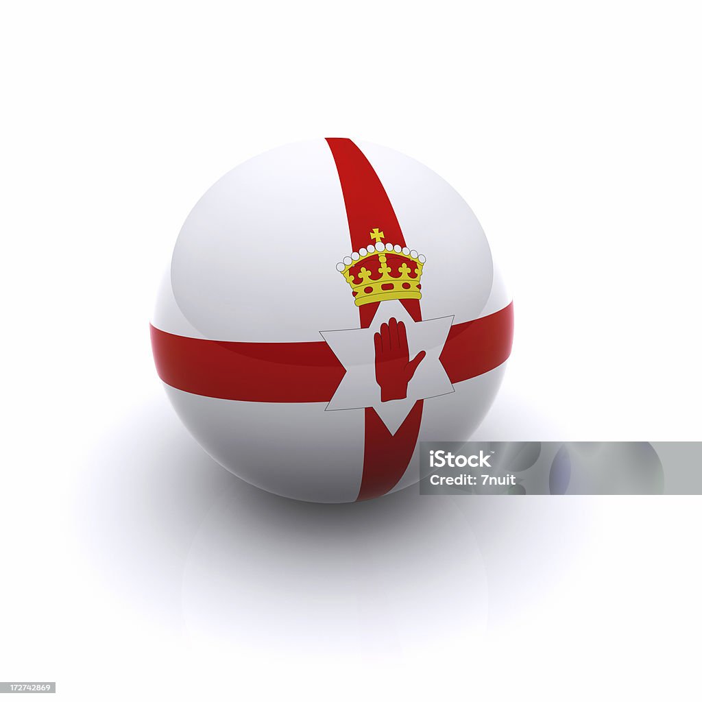 3 D bola-Bandeira da Irlanda do Norte - Foto de stock de Condado de Fermanagh royalty-free