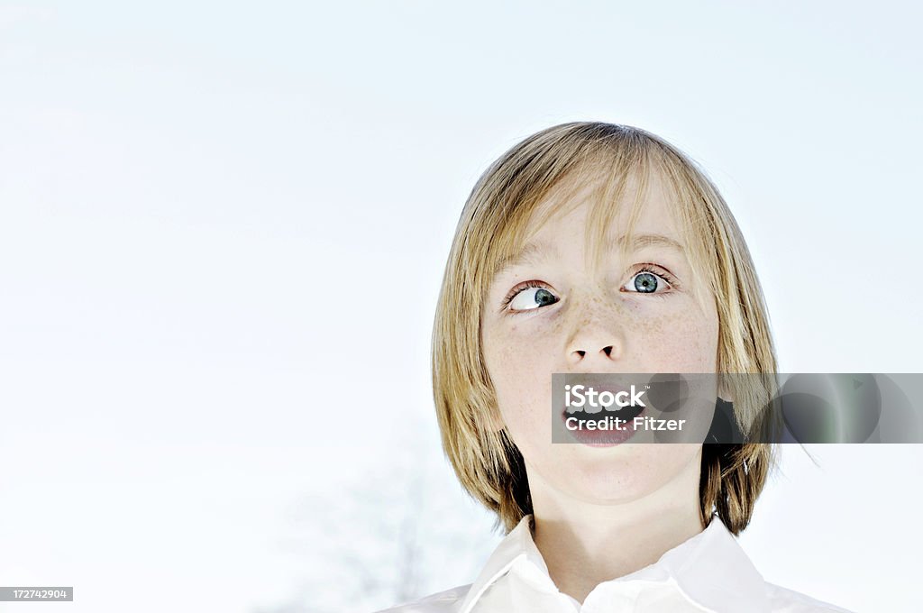 cross eyed boy. - Lizenzfrei Schielen Stock-Foto