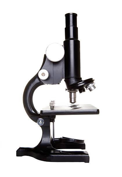 Old-Fashioned Microscope stock photo