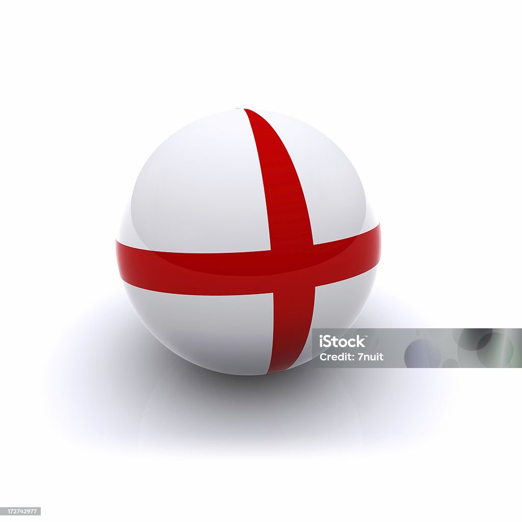 3 D Kugel-England-Flagge - Lizenzfrei Dreidimensional Stock-Foto