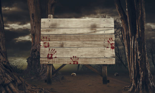 istock Old wooden sign in the forest 1727437642