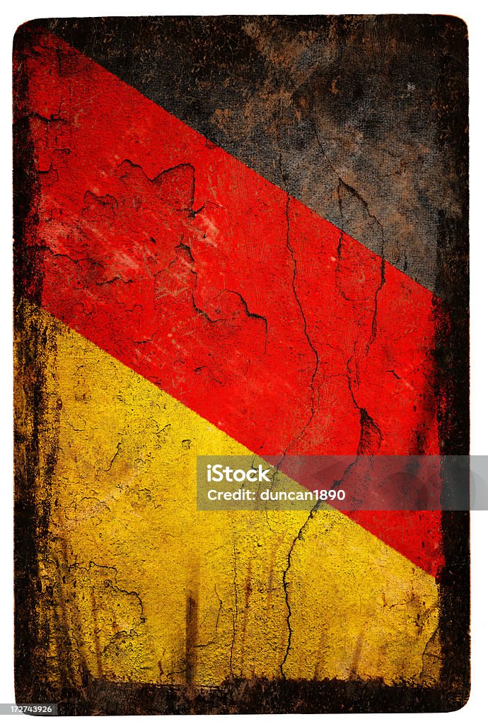 Немецкий флаг XXL - Стоковые фото Антиквариат роялти-фри