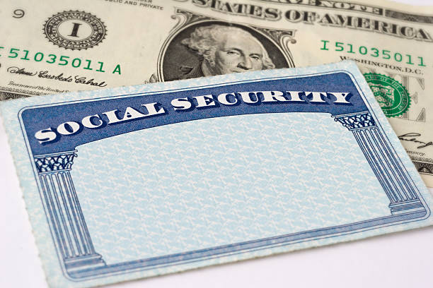 Social Security Card stock photo